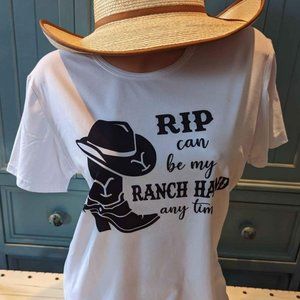 Women's Yellowstone Rip Wheeler T-shirt Tee Top Large